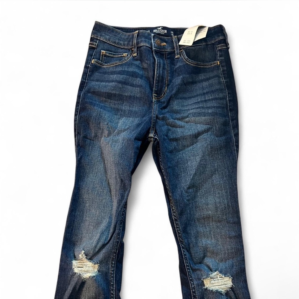NWT Hollister High-Rise Super Skinny Dark Blue Jeans